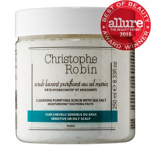 Christophe Robin Cleansing Purifying Scrub with Sea Salt  250ml  海鹽舒緩頭皮潔淨霜  天然、清爽、平衡