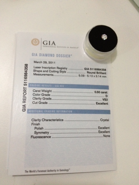 GIA diamond for Engagement Rings