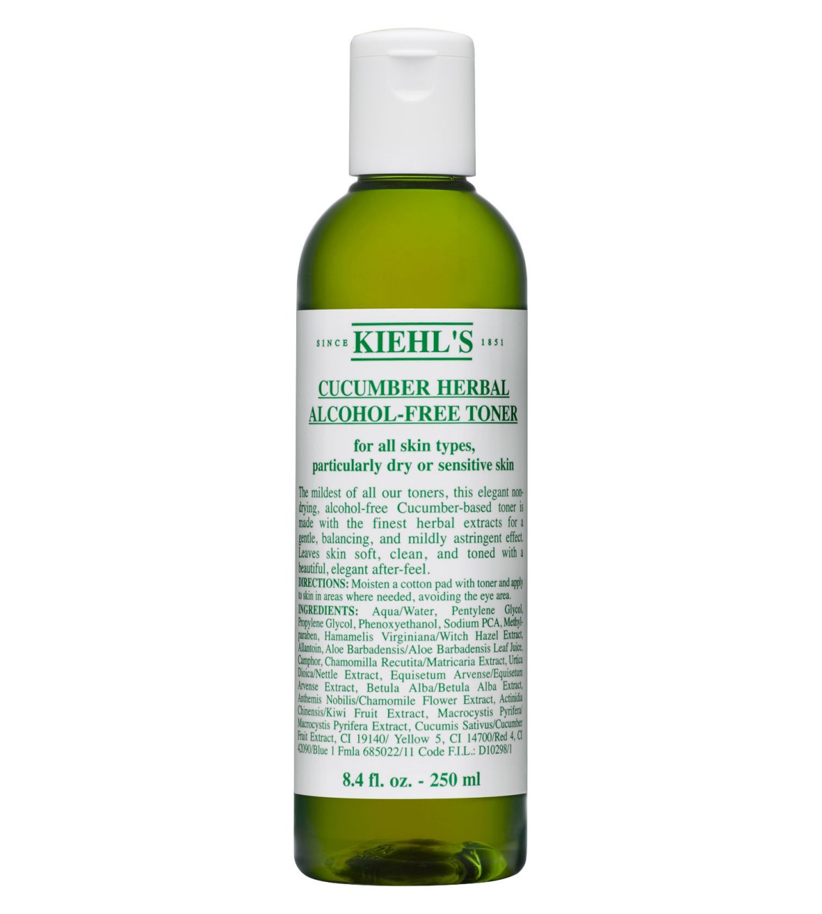 Kiehl's Cucumber Herbal Alcohol-Free Toner 青瓜植物精華爽膚水 250ml  均衡膚質