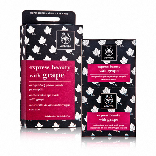 Apivita Express Anti-Wrinkle Eye Mark with Grape 葡萄籽抗皺眼膜6x2x2ml 改善黑眼圈、浮腫